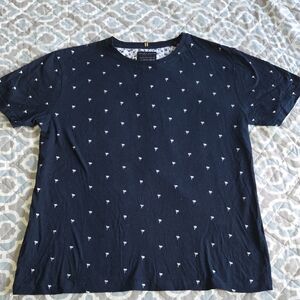 Denim & Flower Navy and White Palm Tree Shirt